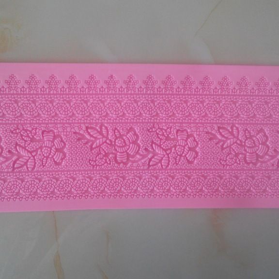 Directo de fábrica fondant molde de la torta de silicona herramientas para hornear cake encaje flor borde molde de encaje 640
