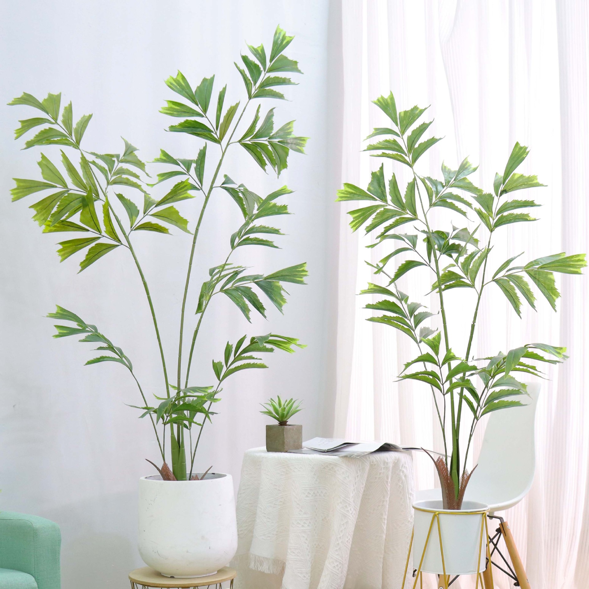 Internet celebridad estilo simple artificial planta verde cola de pez girasol árbol bonsai camping estilo biónico planta interior ventana decoración paisaje