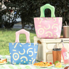 涂鸦手绘便当包充棉手提便当袋午餐包冰包上班通勤铝箔加厚餐包