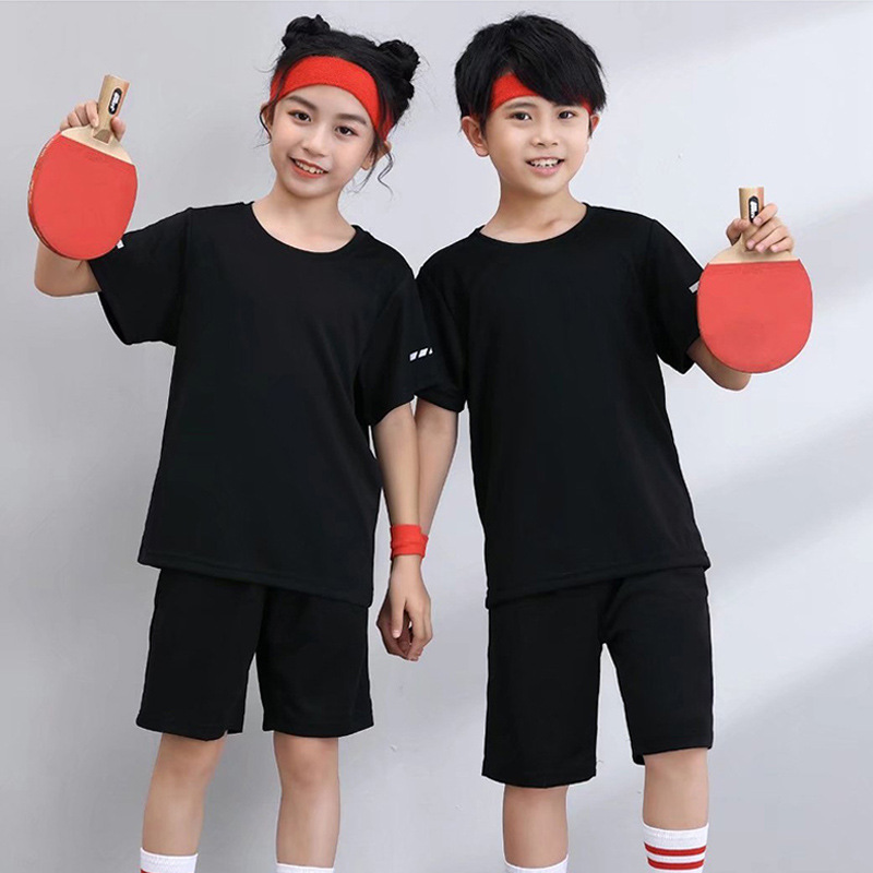 Campamento de verano suave que absorbe el sudor Organización de capacitación Juegos para padres e hijos Ropa de clase Camiseta para niños de secado rápido de manga corta Traje personalizado