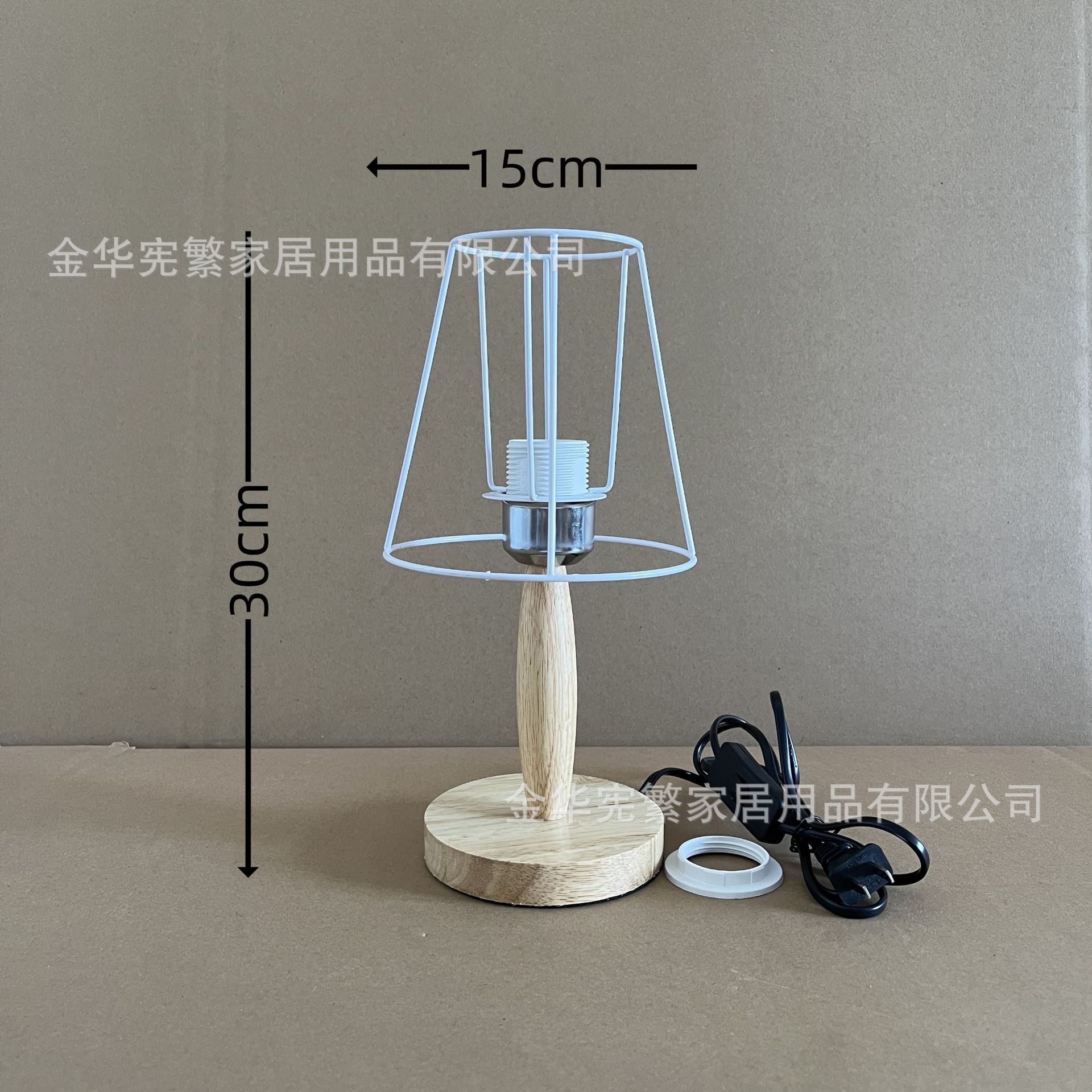 9x15x15 직선 철 프레임 + 21 높이 타원형 나무 베이스
