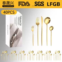 Tableware stainless steel, set, Amazon, 40 pieces