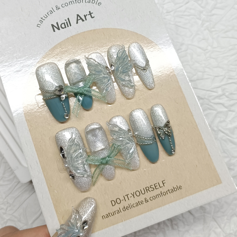 10 piezas de parche de uñas, parche de uñas de amor dulce Cool Kulomi, parche de uñas de uso manual