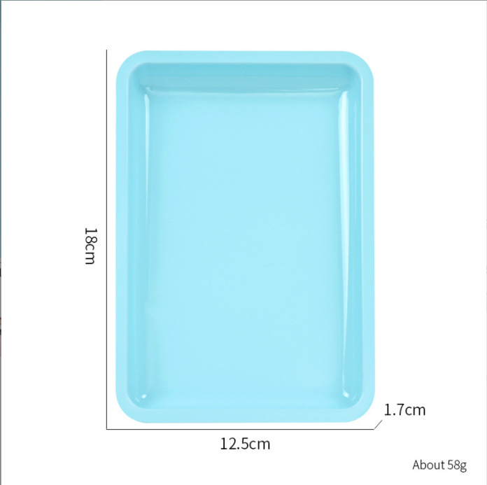 Bandeja de joyería de acero inoxidable cuadrada transfronteriza herramientas de uñas bandeja de almacenamiento en forma de corazón bandeja de cosméticos colección de placas de metal