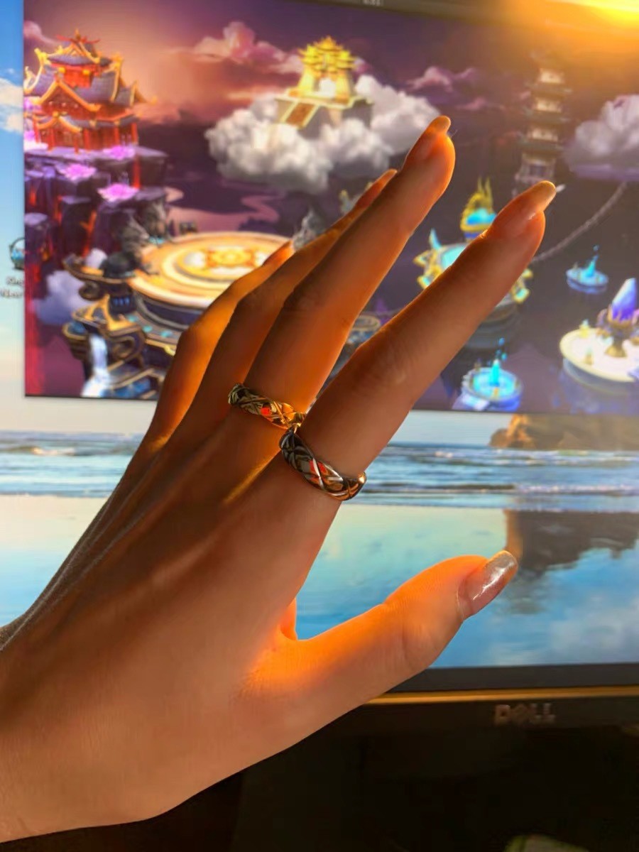 Anillo de circonita de perlas de viento ins, nicho femenino, sentido de alta gama, simple y ligero, anillo de novia de lujo, anillo de apertura de temperamento al por mayor