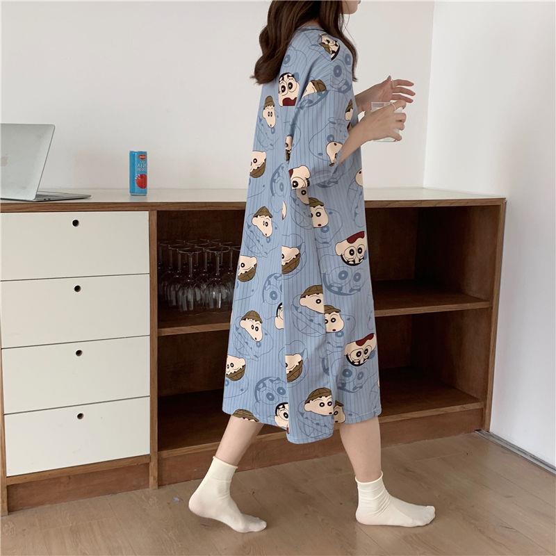 2024 nuevo camisón de verano de las mujeres más tamaño de manga corta de dibujos animados linda chica leche cruda Hu pijamas verano image 24