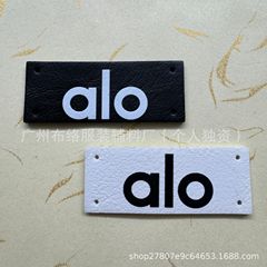 新型alo潮流四穴手縫い革標帽子標靴下標子供服ジーンズ革標服装補助材料