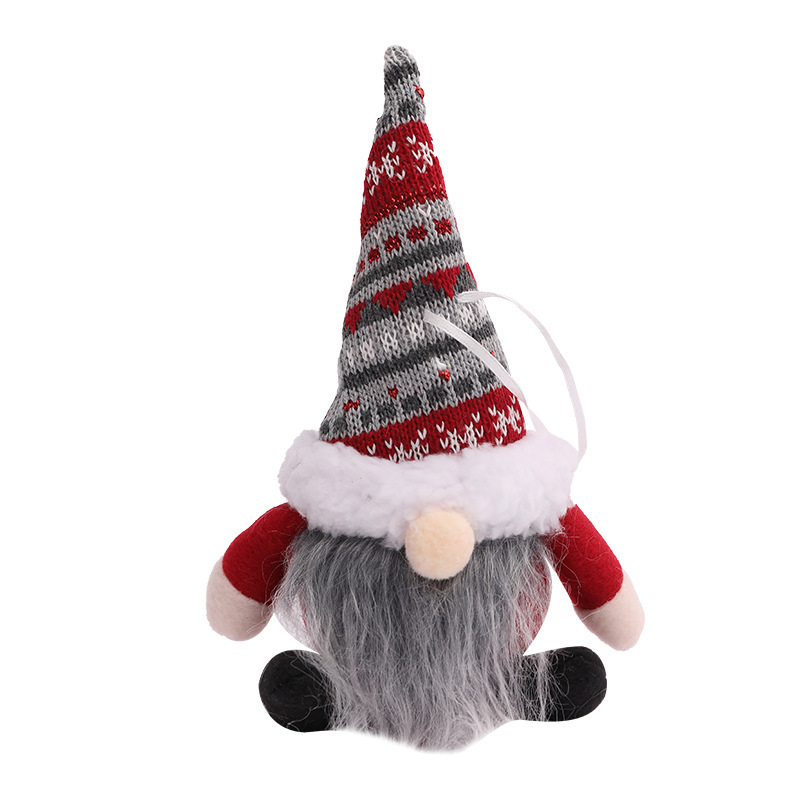 巧鼎クリスマス祭り装飾用品ニット帽球形森林老人ストラップ創意公仔ペンダント木ストラップ|undefined