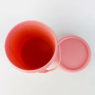 圆形2.5L广口塑料桶圆桶涂料包装桶化工塑料桶彩色手提涂塑桶