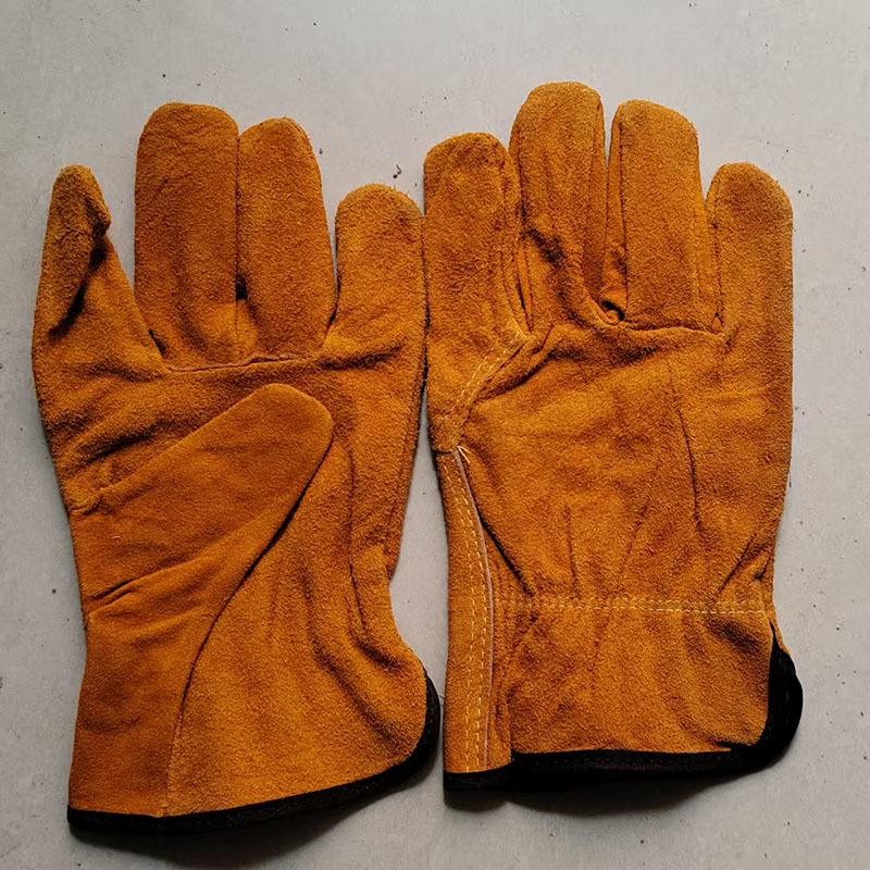 Ropa de protección de soldador, protector de piernas de piel, cubierta de pie, gorra, gafas, sombrero, denim, delantal de lona de algodón, guantes de soldadura