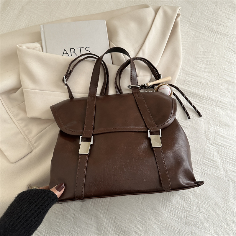 Bolso retro de gran capacidad para mujeres 2024 nuevo estilo universal de hombro mochila de viaje tote mochila de hombro multifuncional