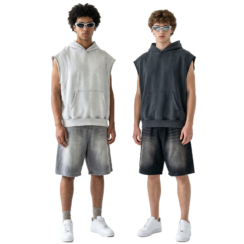 Camiseta sin Mangas de Algodón para Hombre 400g, Transpirable y de Secado Rápido, para Deportes