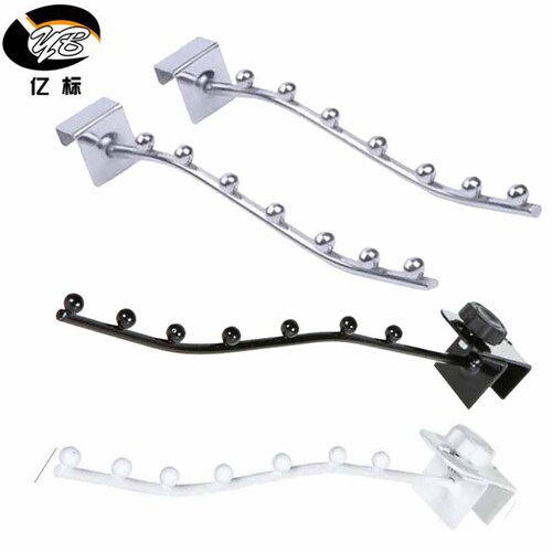 Manufacturer wholesale square tube hook electroplated bedside hook clothing store supermarket shelf display rack shelf metal hook