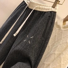 自留、織理感いっぱい! 厚手 ~ おしゃれな色の腰刺繍が目を凝らしています。