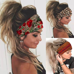 Head Scarf for Women European and American 2025 New Yoga Versatile Hip-Hop Hair Scarf Cycling Headband Street Scarf British Silk Scarf