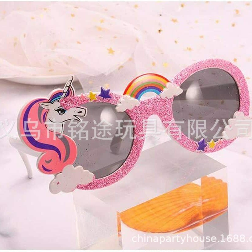 Unicornio fiesta de cumpleaños traje colorido alas diadema correa para el hombro banda ceremonial foto props gafas