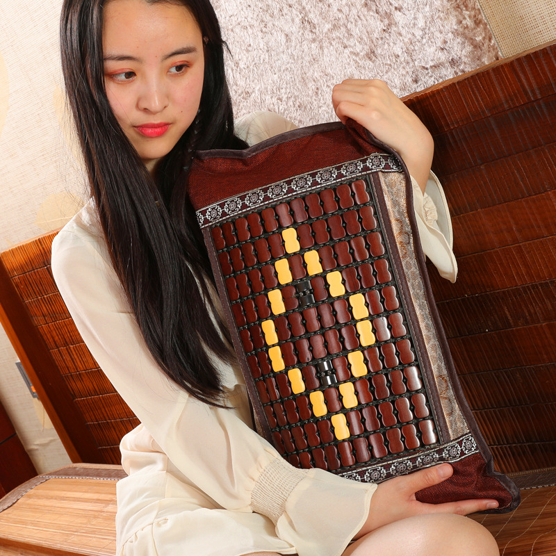 2021新款夏涼枕 廠家供貨茶葉竹葉夏季涼枕頭 會銷麻將枕藤枕禮品