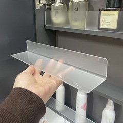 アクリル透明つや消しバッフルトイレ鏡棚物落下防止層仕切り板L型ドレッシングテーブル