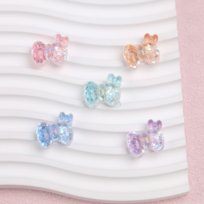 DIY Jewelry Accessories Transparent Colorful Bowknot Luminous Sequins Faceted Jewelry Hairpin Accessories DIY Jewelry Accessories Transparent Colorful Bowknot Luminous Sequins Faceted Jewelry Hairpin Accessories