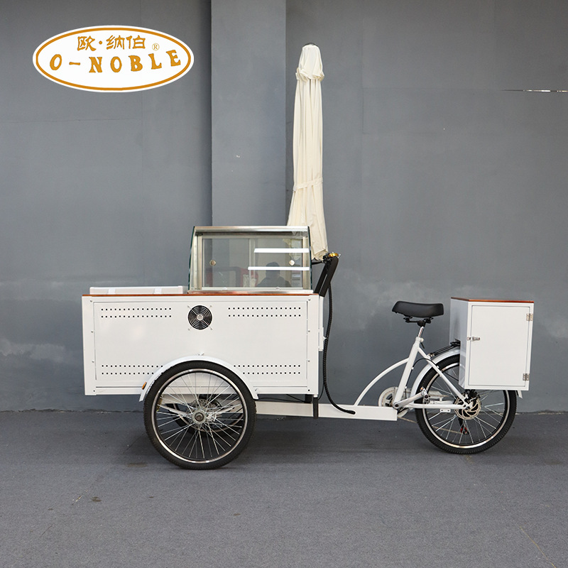 双温控冰箱三轮车景区移动夜市小吃车美食户外摆摊商场车促