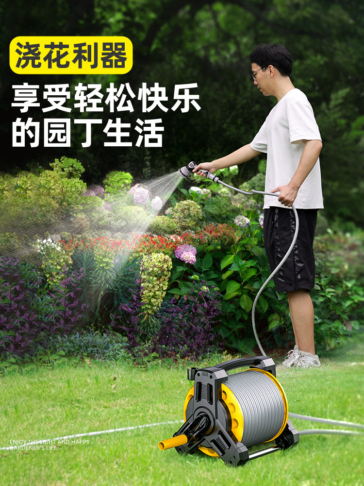 得力浇花水管花园浇花专用神器伸缩软管高压水枪洗车冲院子洗阳台