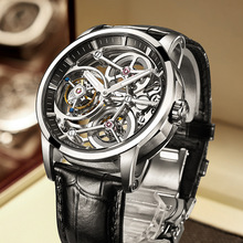 精利手表瑞士注冊品牌手表男士真陀飛輪雙發條80H動能手動機械表