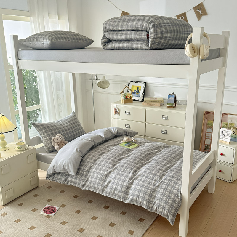 Ropa de cama de tres piezas para dormitorio de estudiantes de algodón en la temporada escolar