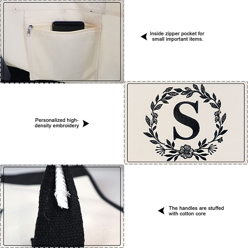 Bolsa de Lona de Gran Capacidad, Superventas Transfronterizas 2025, Bolsa de Hombro Única, Bolsa de Mujer, Bolsa de Compras Grande con Estampado de Letras