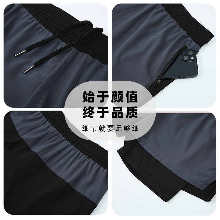 Pantalones cortos deportivos casuales de secado rápido para hombres verano Delgado forrado maratón pista y campo de tres puntos corriendo fitness pantalones de baloncesto