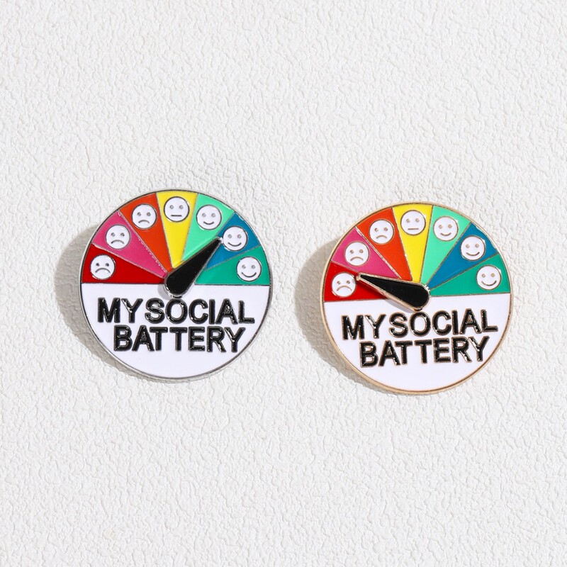 European and American Cross-Border Mood-Changing Energy Alloy Brooch, Sliding Social Personality Badge Pin Jewelry for Women European and American Cross-Border Mood-Changing Energy Alloy Brooch, Sliding Social Personality Badge Pin Jewelry for Women