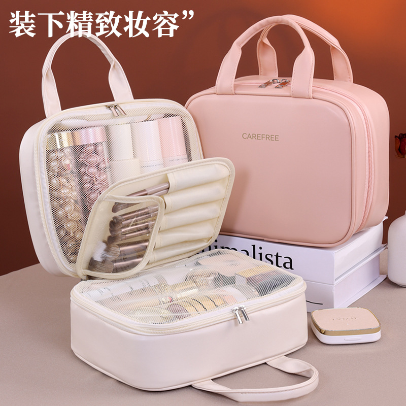 Nuevos productos transfronterizos bolsas de maquillaje de gran capacidad de alta gama bolsas de almacenamiento de maquillaje portátiles bolsas de lavado de viaje