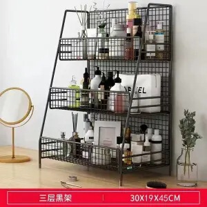 化妆品架子收纳盒梳妆台护肤品卫生间桌面简约多层置物架宿舍网红|undefined