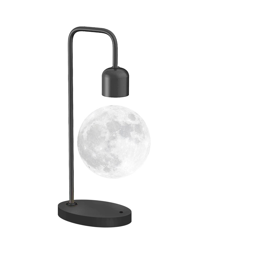 Temperatura de color súper boutique ya negro maglev luz de luna impresa 3D gran romántica luz de noche adornos para el hogar regalos