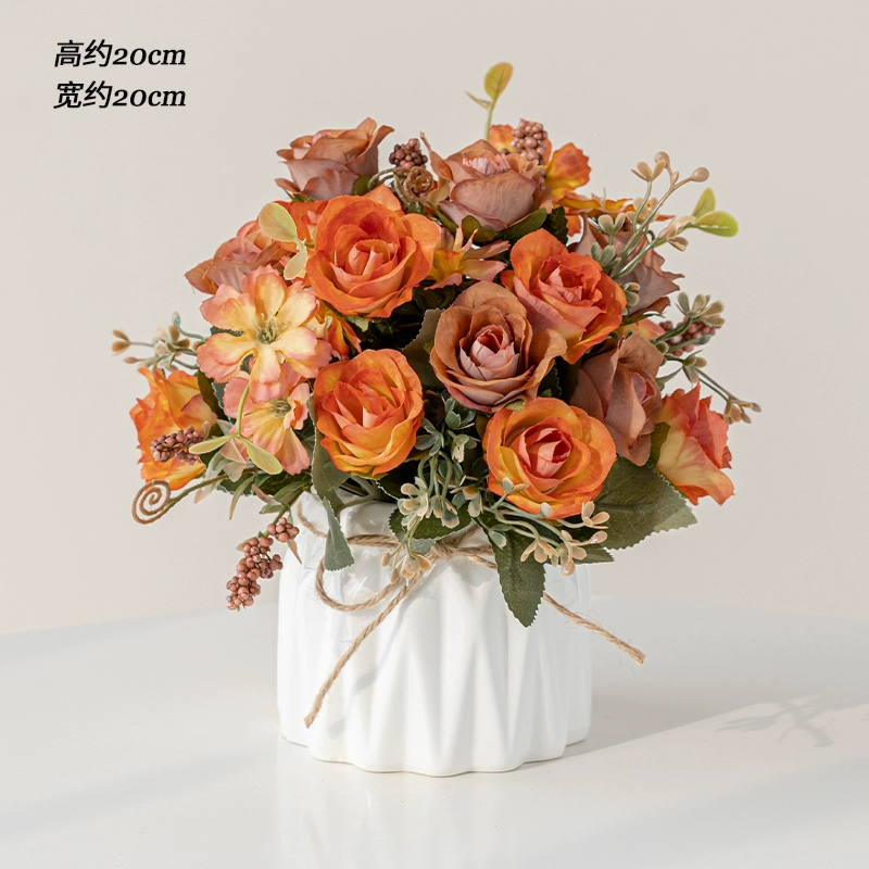 Nordic simulation flower decorative flower decorative flower room fake flowers fake flower plastic flower dining table flower bionic bionic flower bleaching flowers