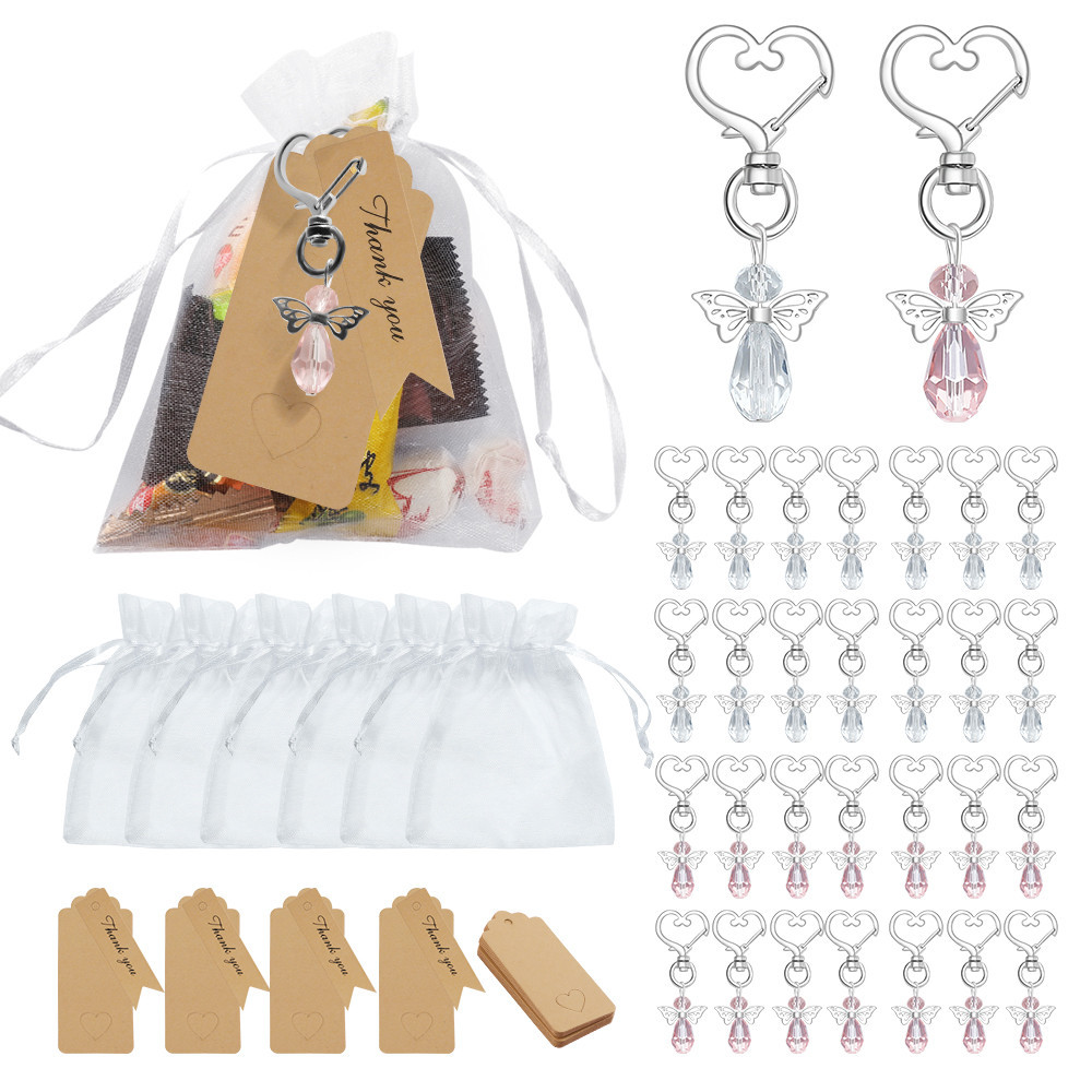 Creativo Ángel de la guarda alas llavero bebé bautismo Luna Llena Regalo boda celebración cumpleaños partido