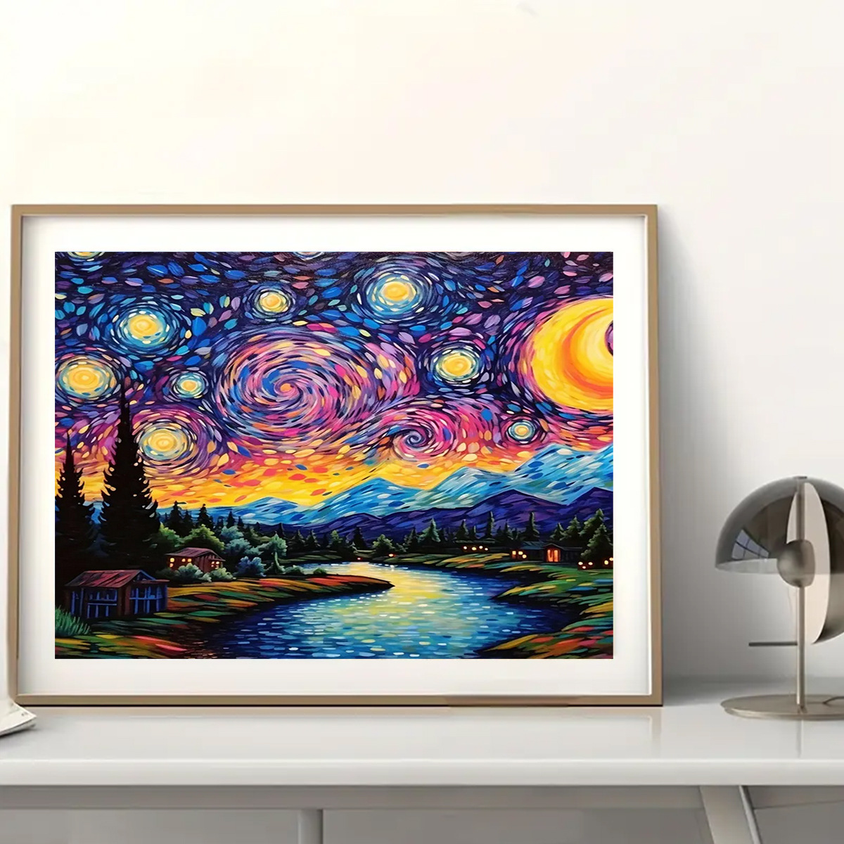 5D diamante pintura DIY diamante lleno Van Gogh cielo estrellado patrón pintura decorativa diamante redondo fábrica al por mayor suministro de comercio exterior