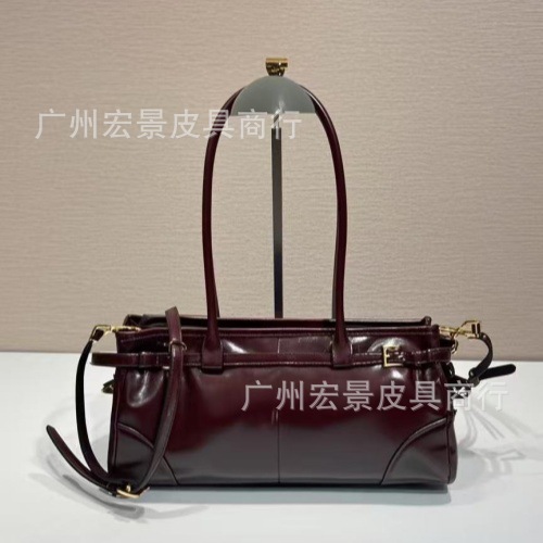 2025 SoftLux Boston Oil Wax Leather Women's Bag Single Shoulder Crossbody Commuter Underarm Handbag Light Retro - Thumbnail 8