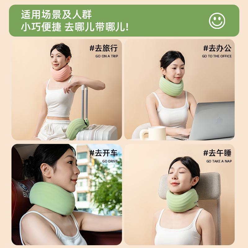 Procesamiento de almohadas en forma de U personalizadas, almohadas para el cuello de viaje, almohadas para el cuello de alta velocidad, almohadas para el cuello, almohadas para la columna cervical, almohadas portátiles de memoria de algodón en forma de U