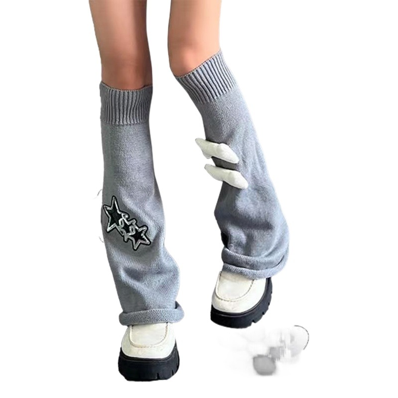 Cultura asiática chica caliente pierna cubierta y2g estrella casera hueso grande elemento pierna delgada JK punto pila pierna ancha Calcetines