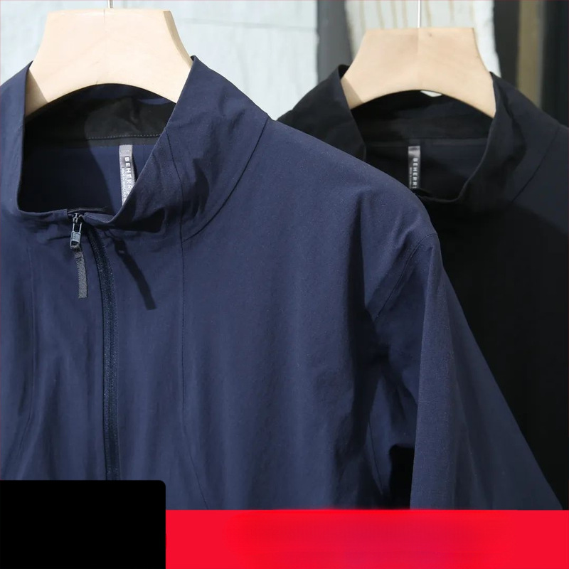 Commercial Replacement! Seamless Laminated Stereo Tailoring Men's Windproof and Water-Repellent Outdoor Soft Shell Stand-Up Collar Jacket