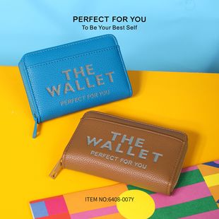 Cross-border New Style Wallet Women's Fashion Trend Letter All-match Foreign Trade Large Capacity Zipper Coin Purse Women's Wallet