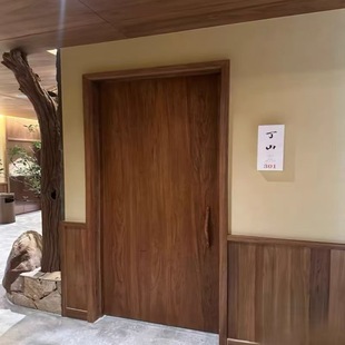 B&B Old Elm Solid Wood Door Single Bedroom Door Room Hotel Inn Hotel Villa Self-Built House Wooden Door