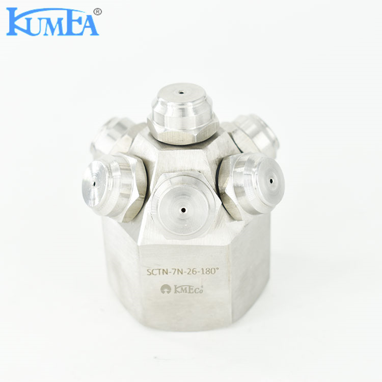 源头工厂 厂价直销304不锈钢多孔雾化喷嘴7孔清洗喷头实心锥形