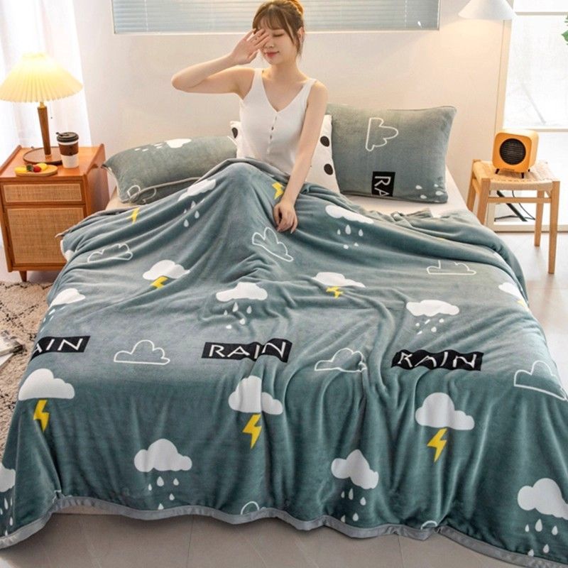 Leche mantas de terciopelo más terciopelo grueso brida coral terciopelo pequeña manta dormitorio de estudiantes dormitorios de invierno