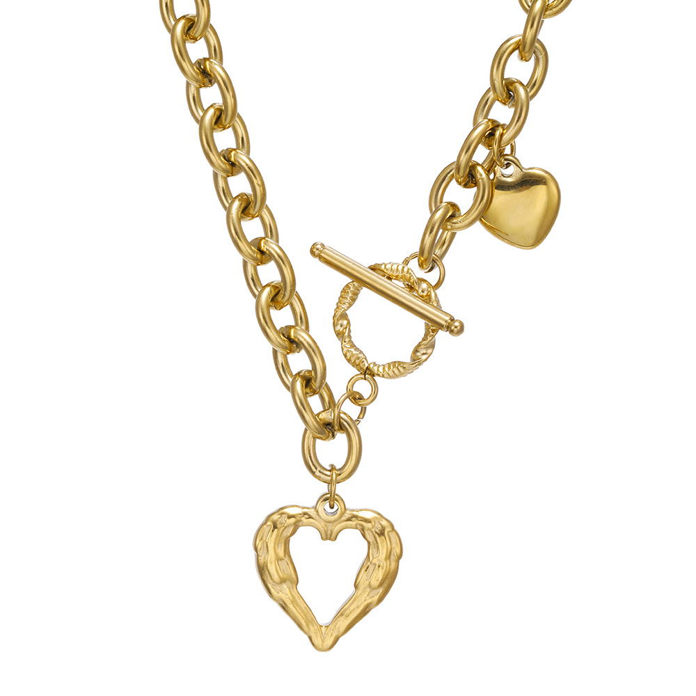 Fashion Heart-shape Thick Chain Necklace Wholesale display picture 5