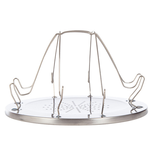 Outdoor camping supplies wire rack barbecue rack foldable 4-piece stainless steel simple round toast rack grill