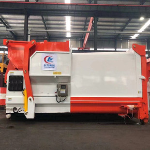 School garbage transfer station horizontal compression station 16 square mobile garbage compression box