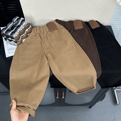韩版男童裤子秋装新款儿童洋气百搭长裤中大童春秋休闲宽松工装裤