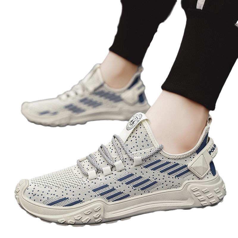 Net men in summer, new breathable and odor proof fly woven mesh surface lazy men, casual sports soft soled board shoes_voghion.com
