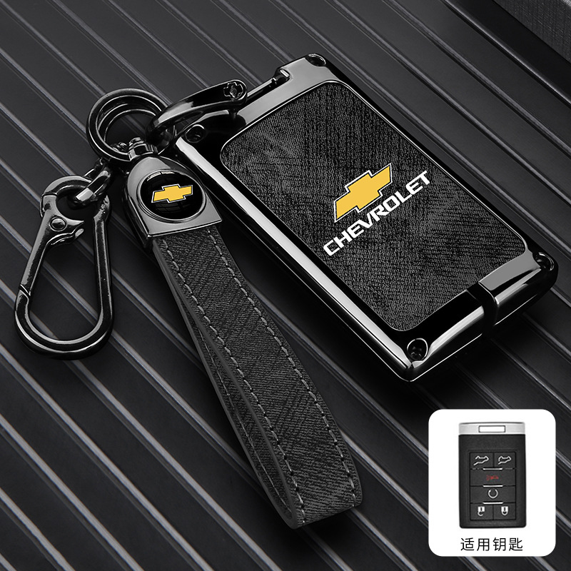 모델 D 6버튼 - 데님 패턴 [건쉘 블랙 가죽] + 핸드 스트랩 버클